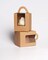 Kraft Cupcake Boxes 60 Packs Individual Cupcake Holders Disposable Brown Single Cupcake Boxes with Window 3.6 * 3.6 * 4.3inch Cupcake Containers